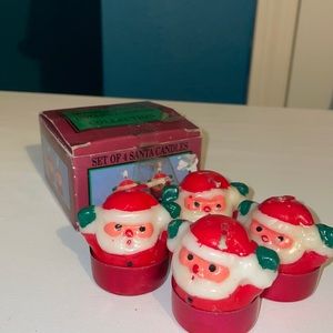 Set of 4 Santa candles